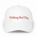 Walking Red Flag White Dad Cap