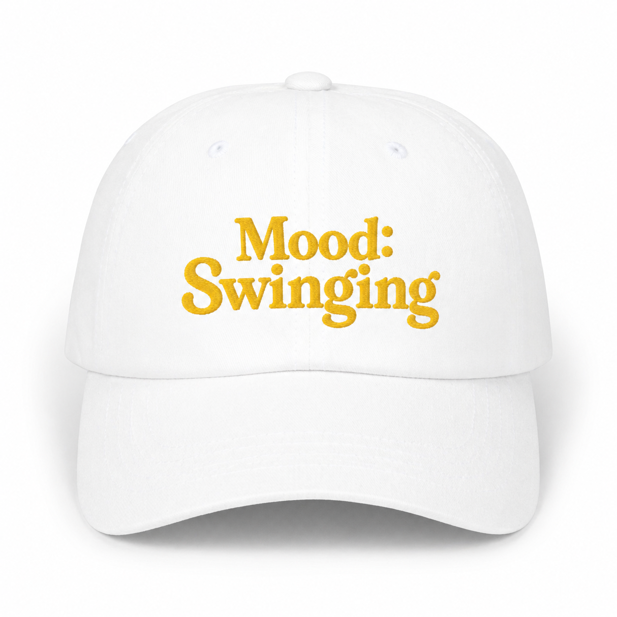 Mood: Swinging White Classic Dad Cap
