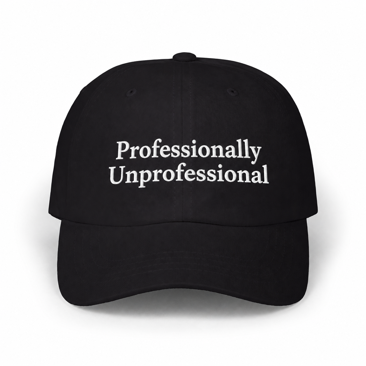 Professionally Unprofessional Black Dad Cap