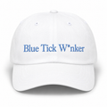Blue Tick W*nker White Dad Cap
