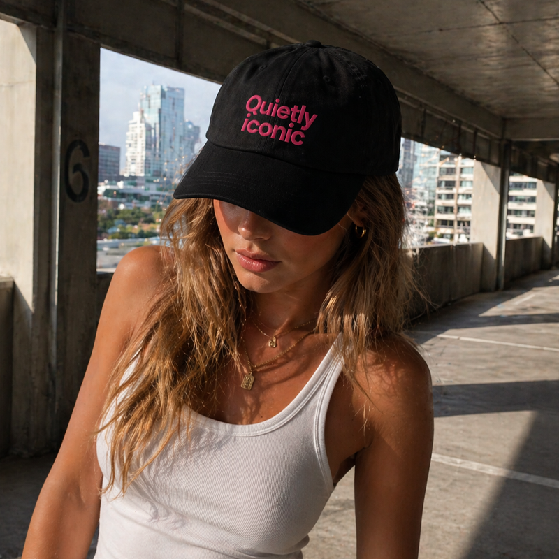 Quietly Iconic Black Classic Dad Cap