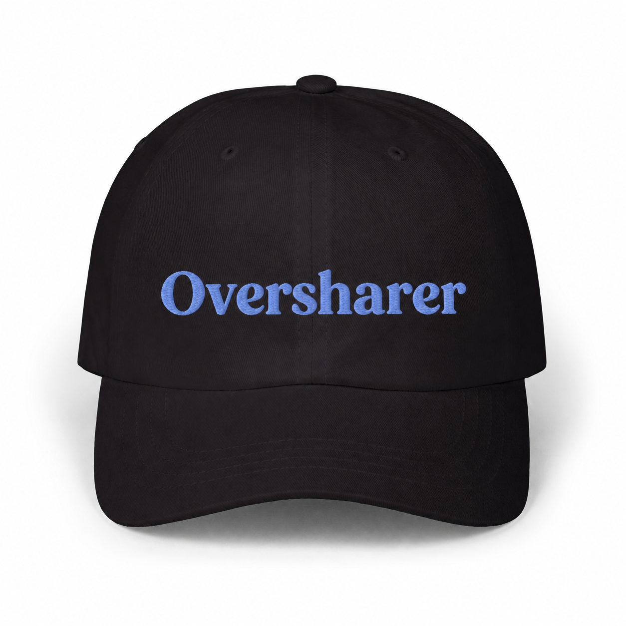 Oversharer Black Dad Cap
