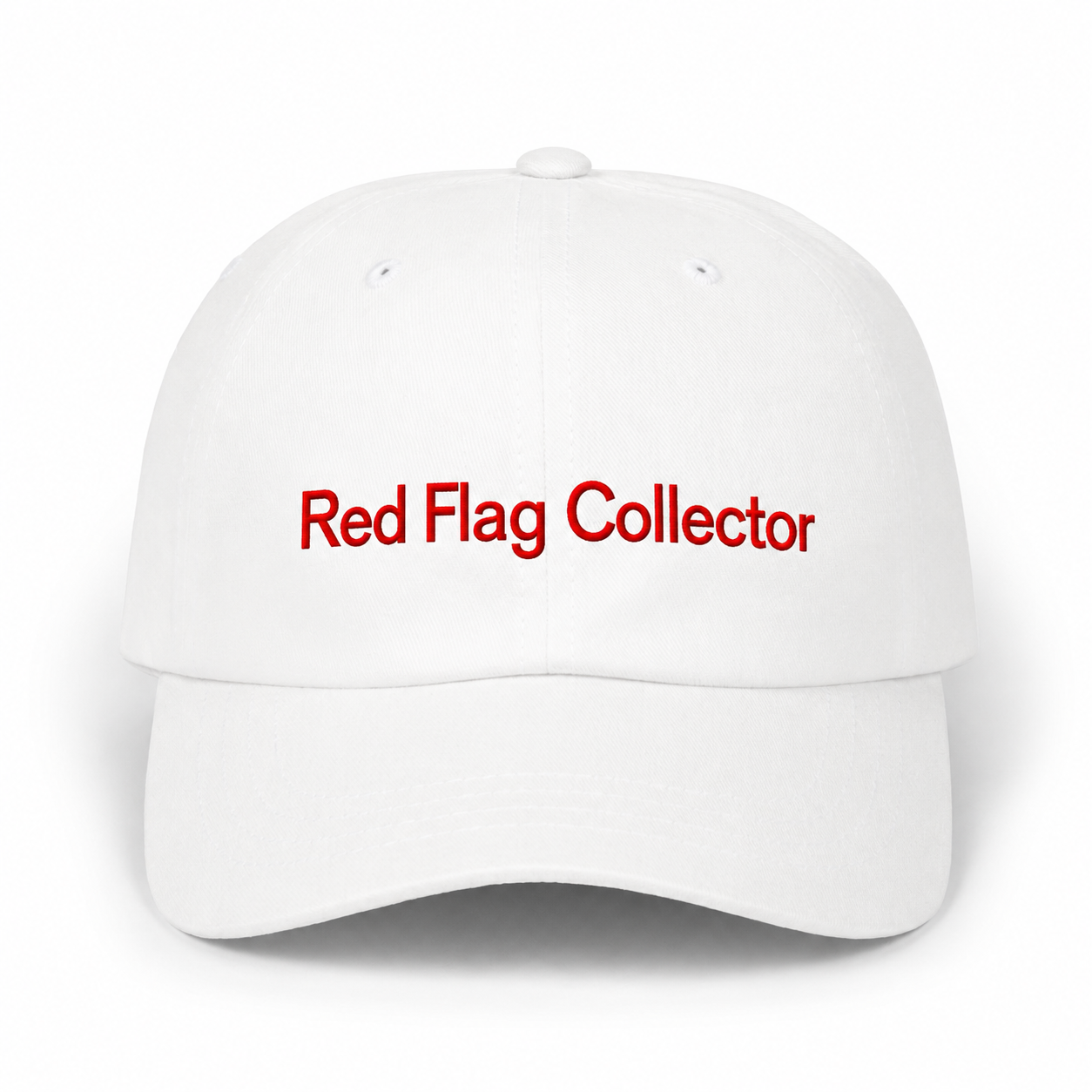 Red Flag Collector White Dad Cap