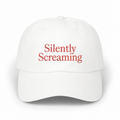 Silently Screaming White Classic Dad Cap