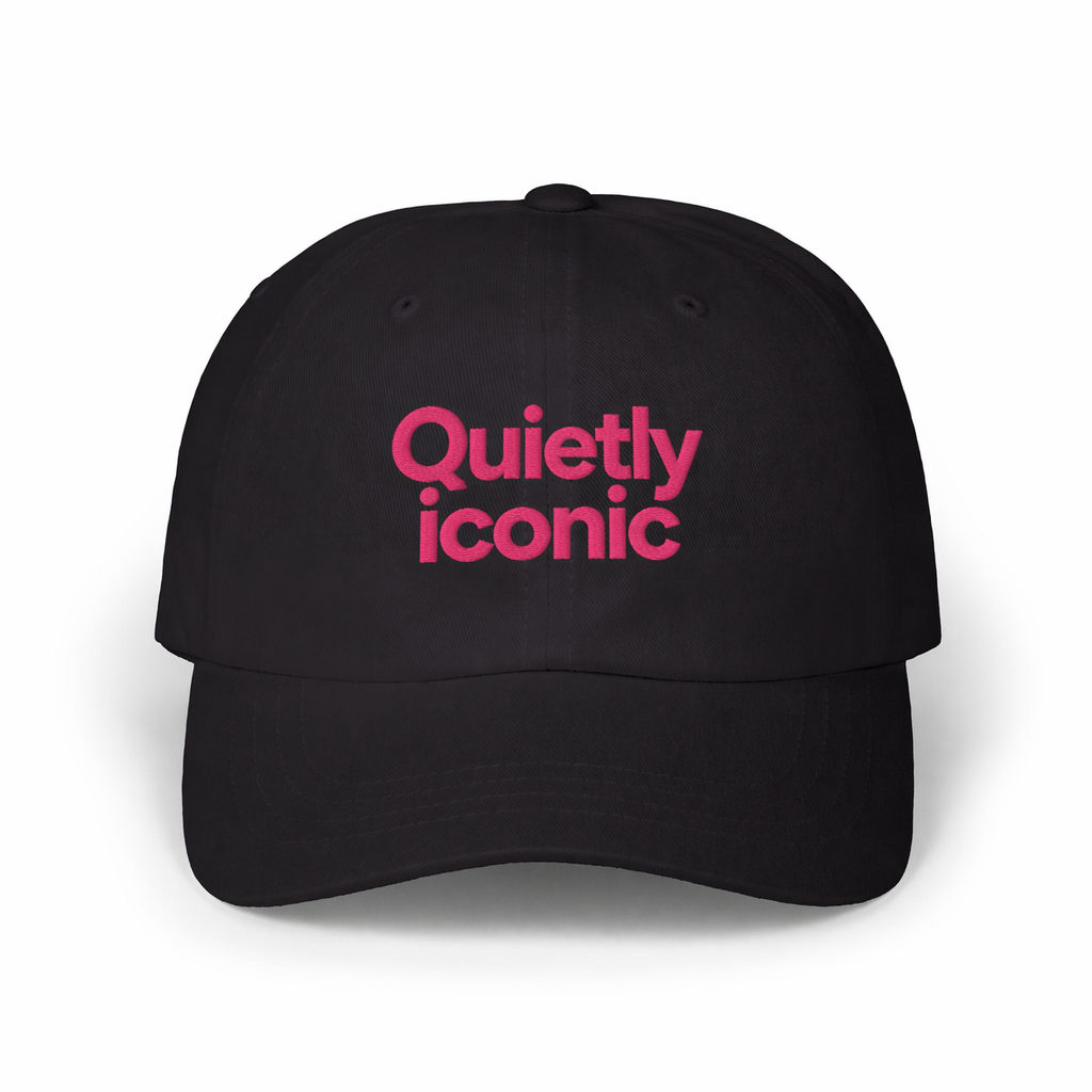 Quietly Iconic Black Classic Dad Cap