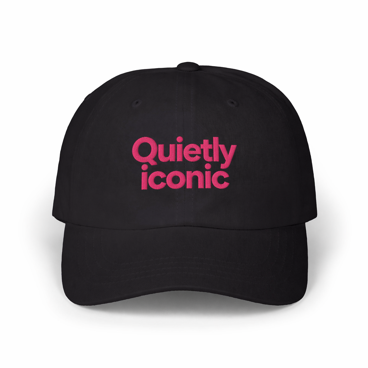Quietly Iconic Black Classic Dad Cap