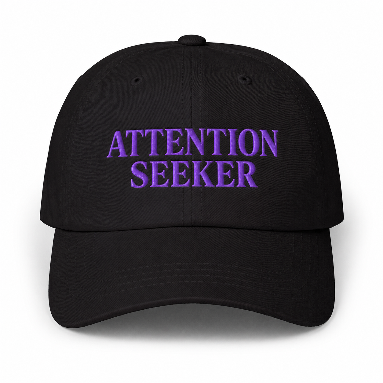 Attention Seeker Black Classic Dad Cap