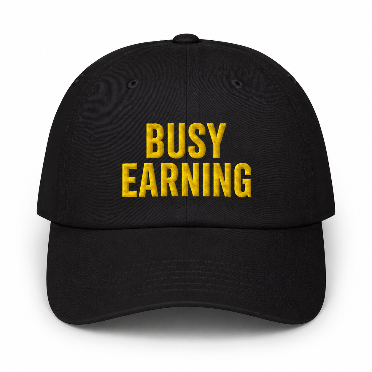 Busy Earning Black Classic Dad Cap