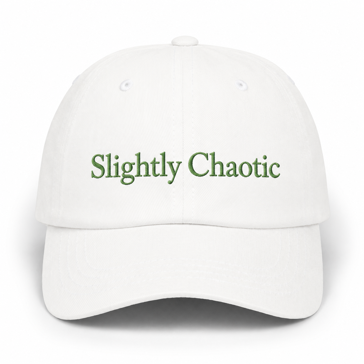 Slightly Chaotic White Dad Cap